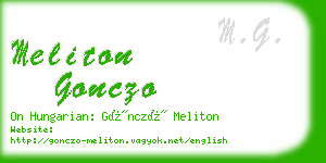 meliton gonczo business card